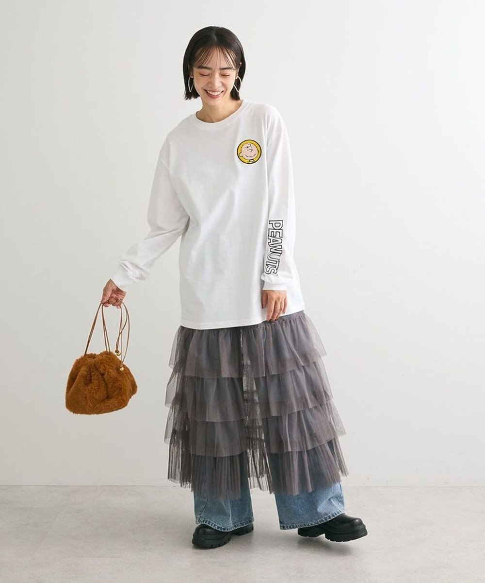 Green Parks ２ｗａｙチュールティアードフリルスカート（ペチ付き） 