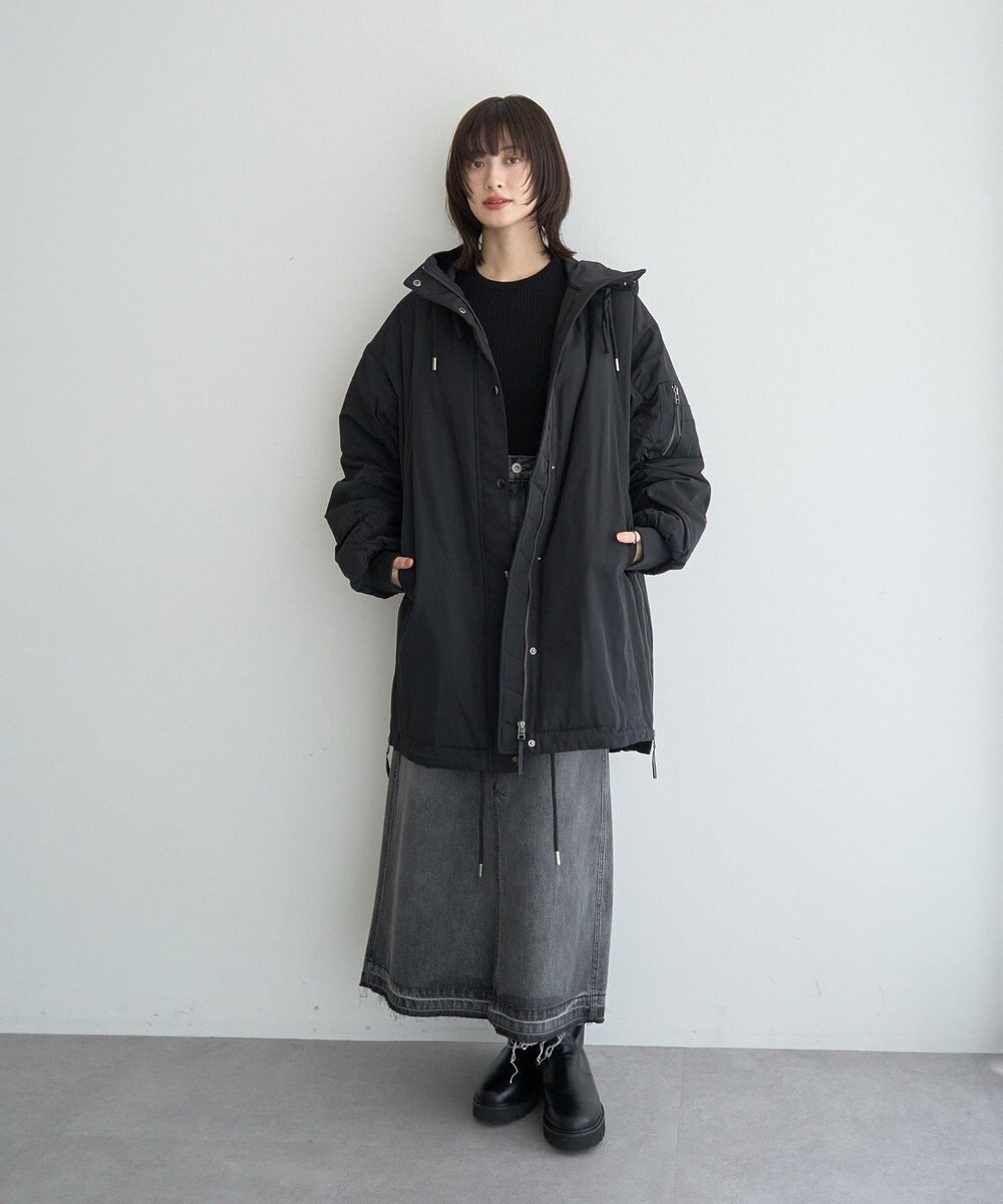 YECCA VECCA 袖釦クルーネックリブニット 