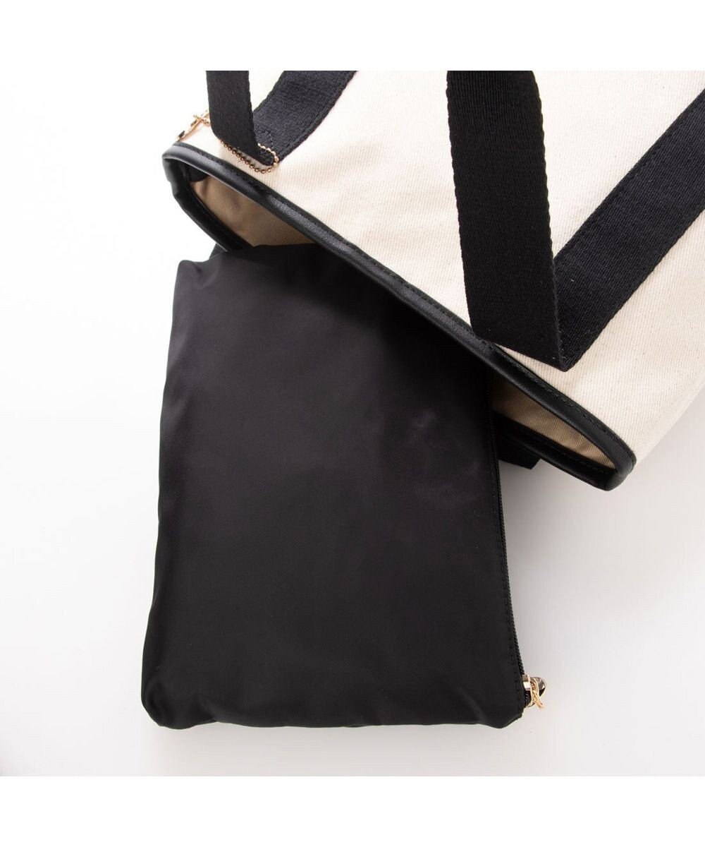 UNBILLION cachecache メッシュエコバッグ付きキャンバステープトート 