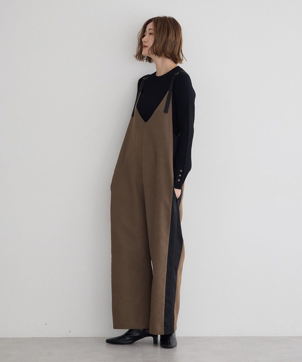 YECCA VECCA 袖釦クルーネックリブニット 