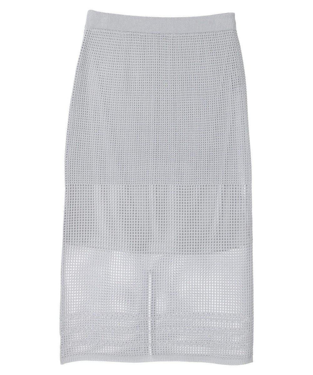 Green Parks ２ｗａｙ　メッシュ編みニットＩラインスカート（ペチ付き） 