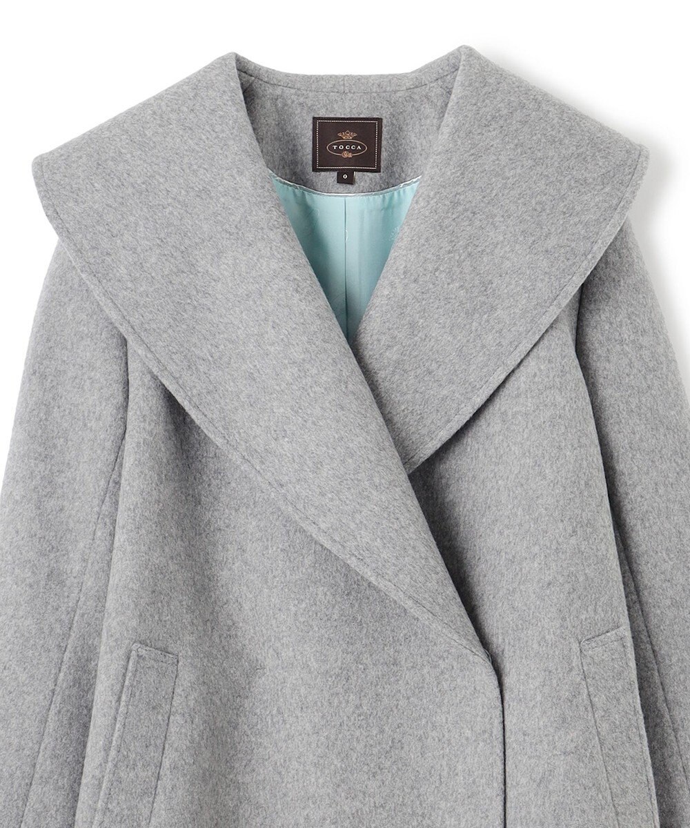 TOCCA LOOFAH ショールカラーウールコート 