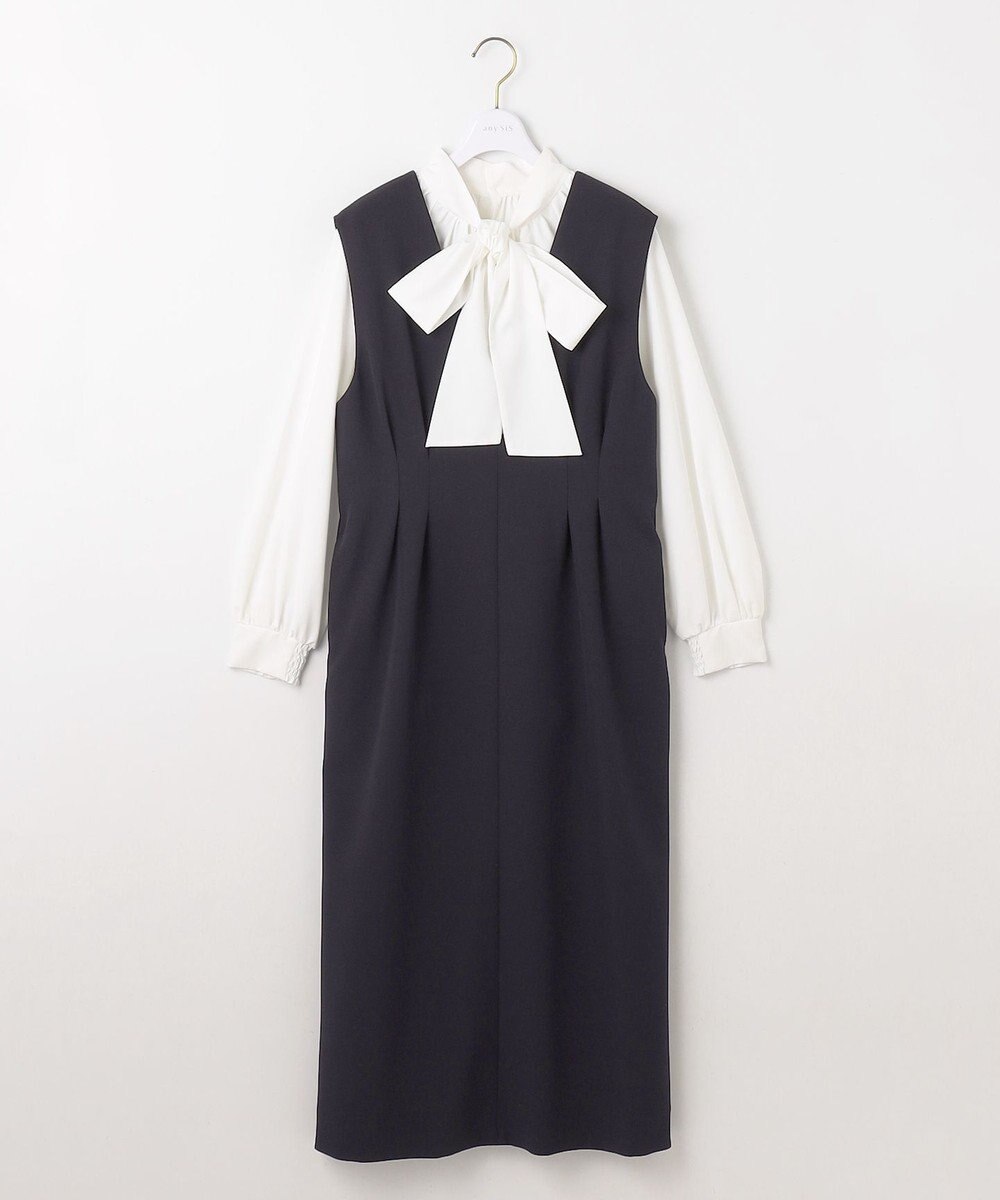 ANY SIS L 【優木まおみさんコラボ】秒映えセレモニー ブラウス × ジャンパースカート 