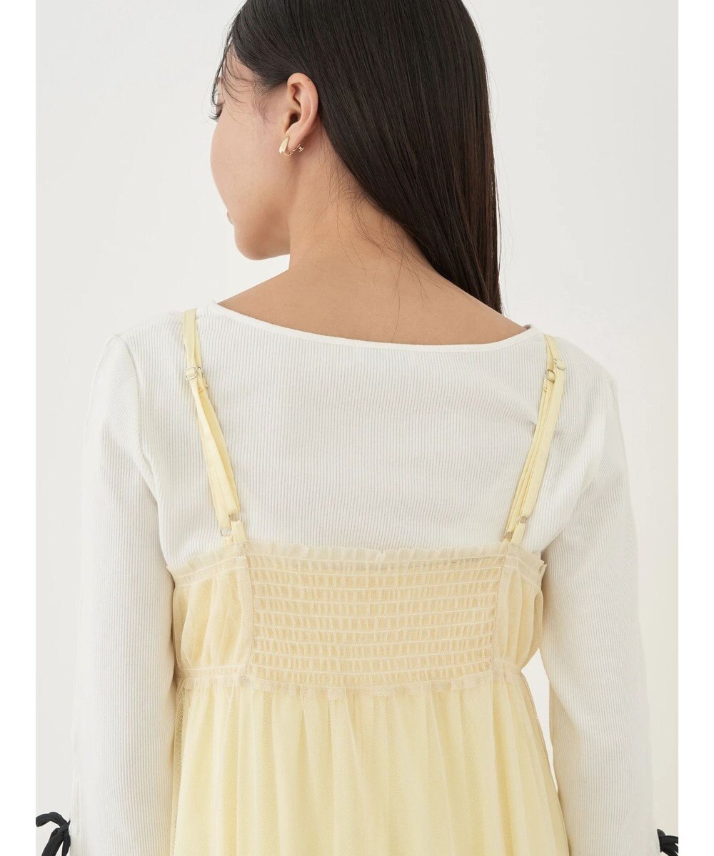 earth music&ecology ＳＥＴ２点ティアードペチドレス＋チュールワンピース 