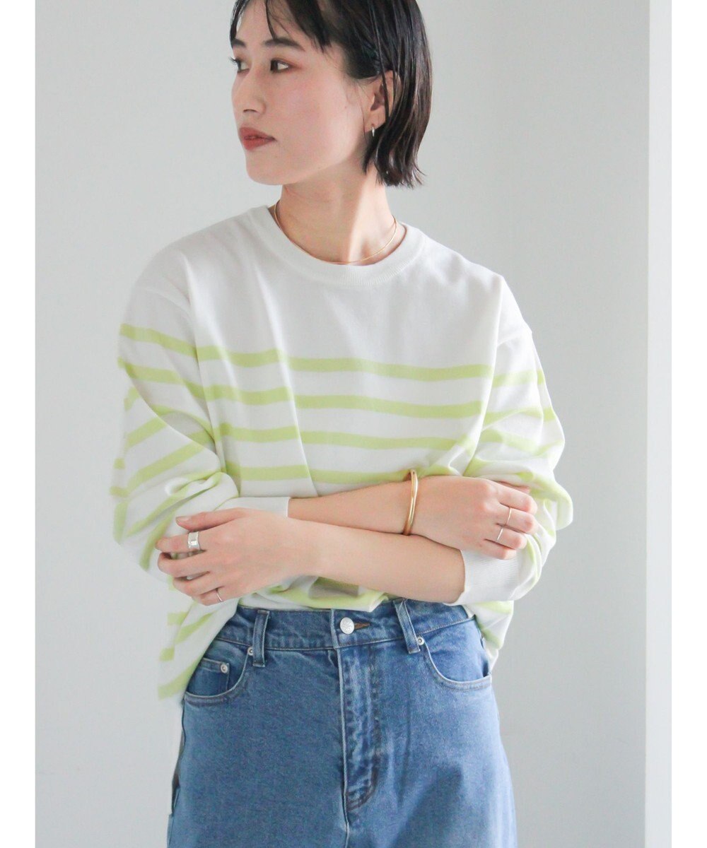 Te chichi ボーダーボックスシルエットプルオーバー 