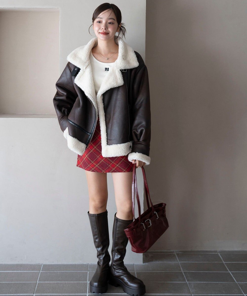 WEGO 【25年秋冬新作】フェイクムートンボアジャケット 