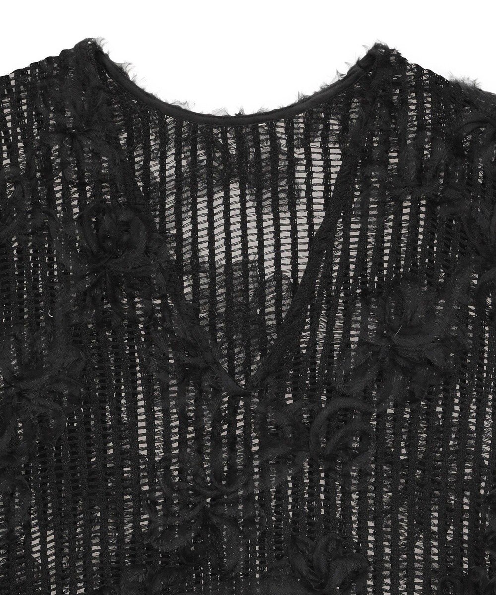 Green Parks テープ刺繍レースベスト 