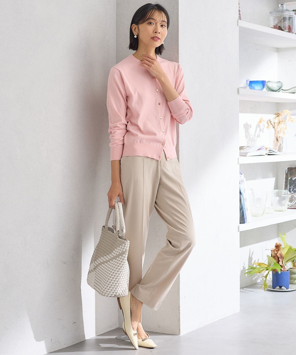 23区 【洗える】クリアストレッチ テーパードパンツ 