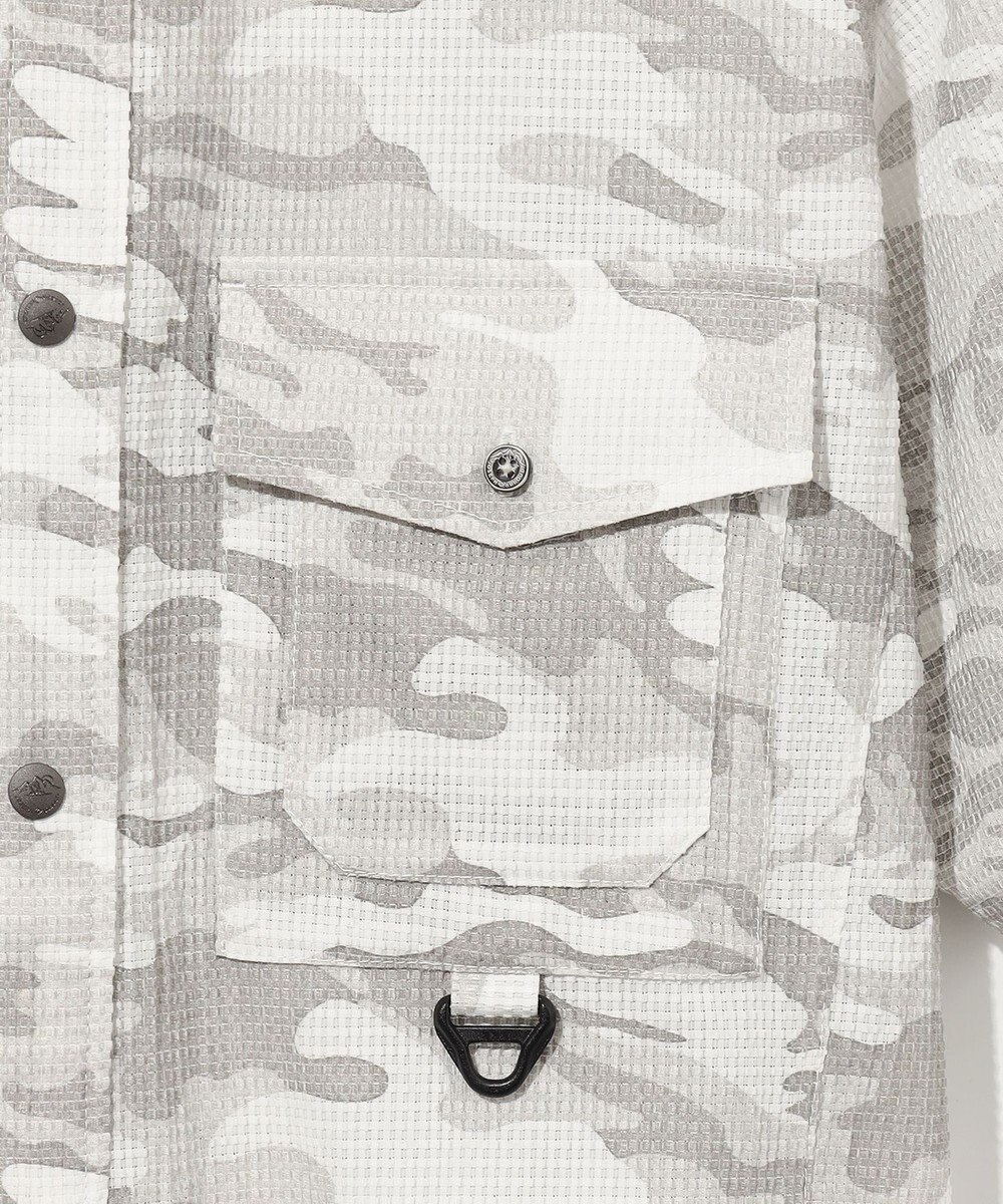 JOSEPH ABBOUD MOUNTAIN 【軽量/ストレッチ】メッシュサッカーカモ アウトドア シャツ 