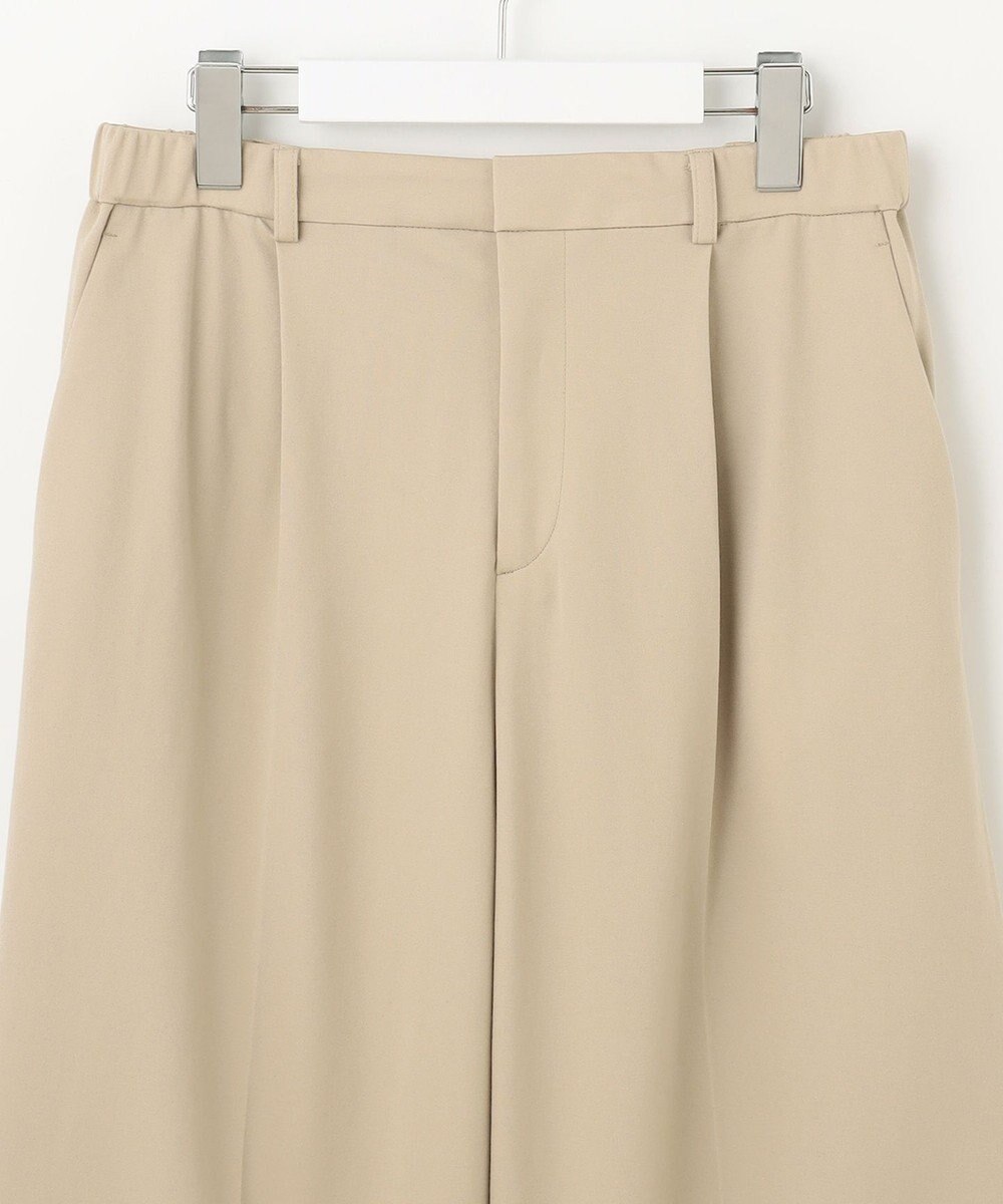 自由区 L 【洗える】ライトフィールジャージータックワイド パンツ 