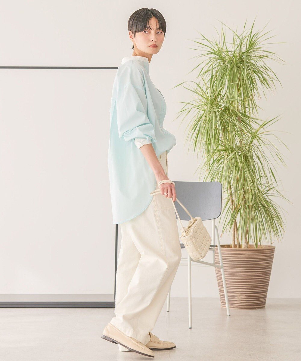 AMERICAN HOLIC イージーケアバンドカラーロングシャツ 