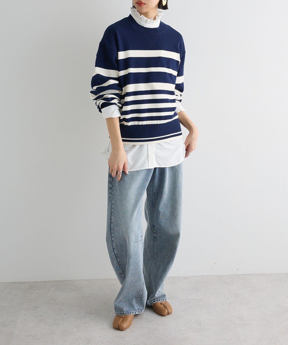 Green Parks スウェットライクニットプルオーバー 