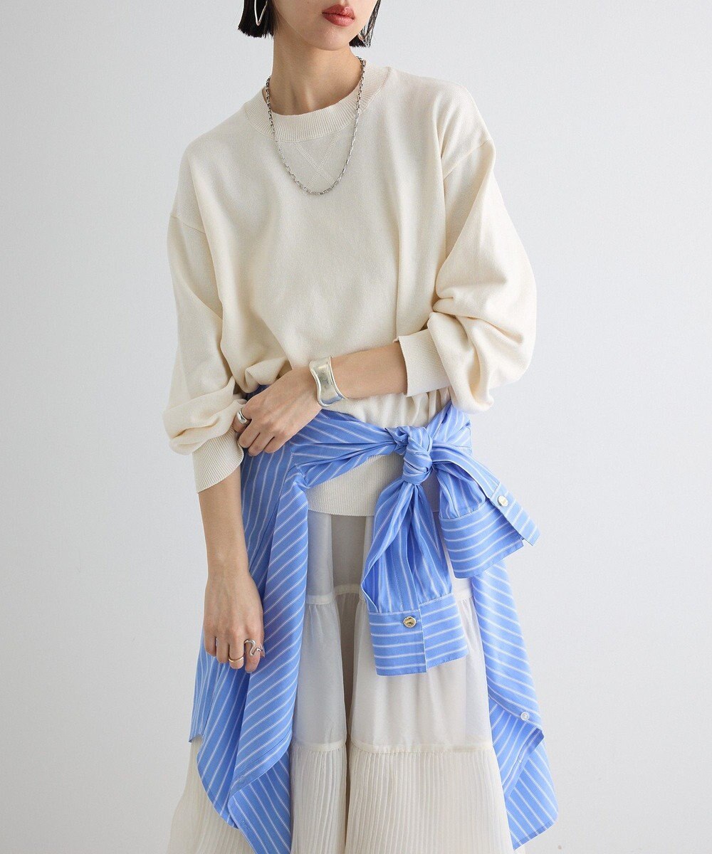 Green Parks スウェットライクニットプルオーバー 