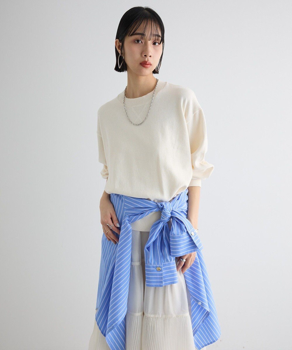 Green Parks スウェットライクニットプルオーバー 