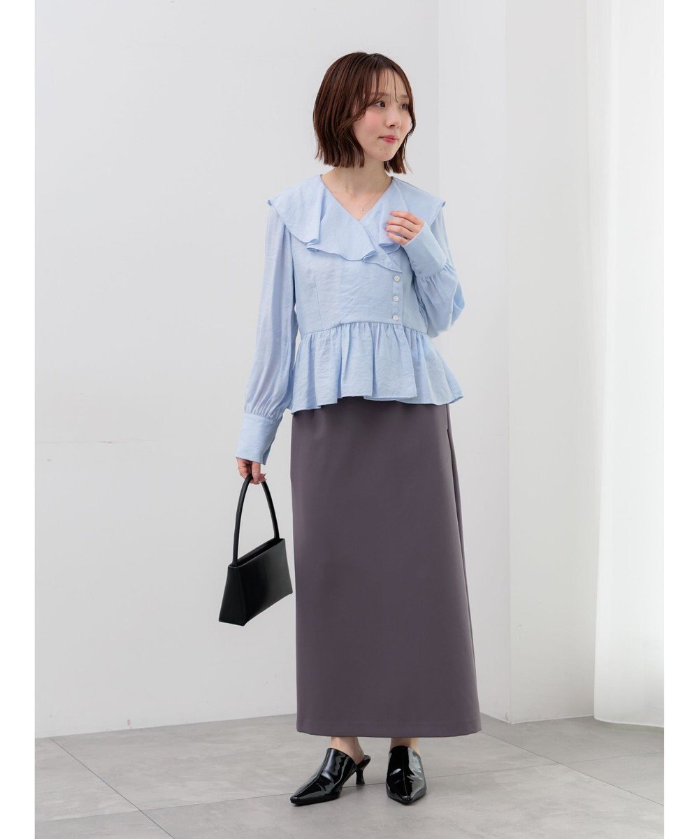 Te chichi ラッフルフリルペプラムブラウス 