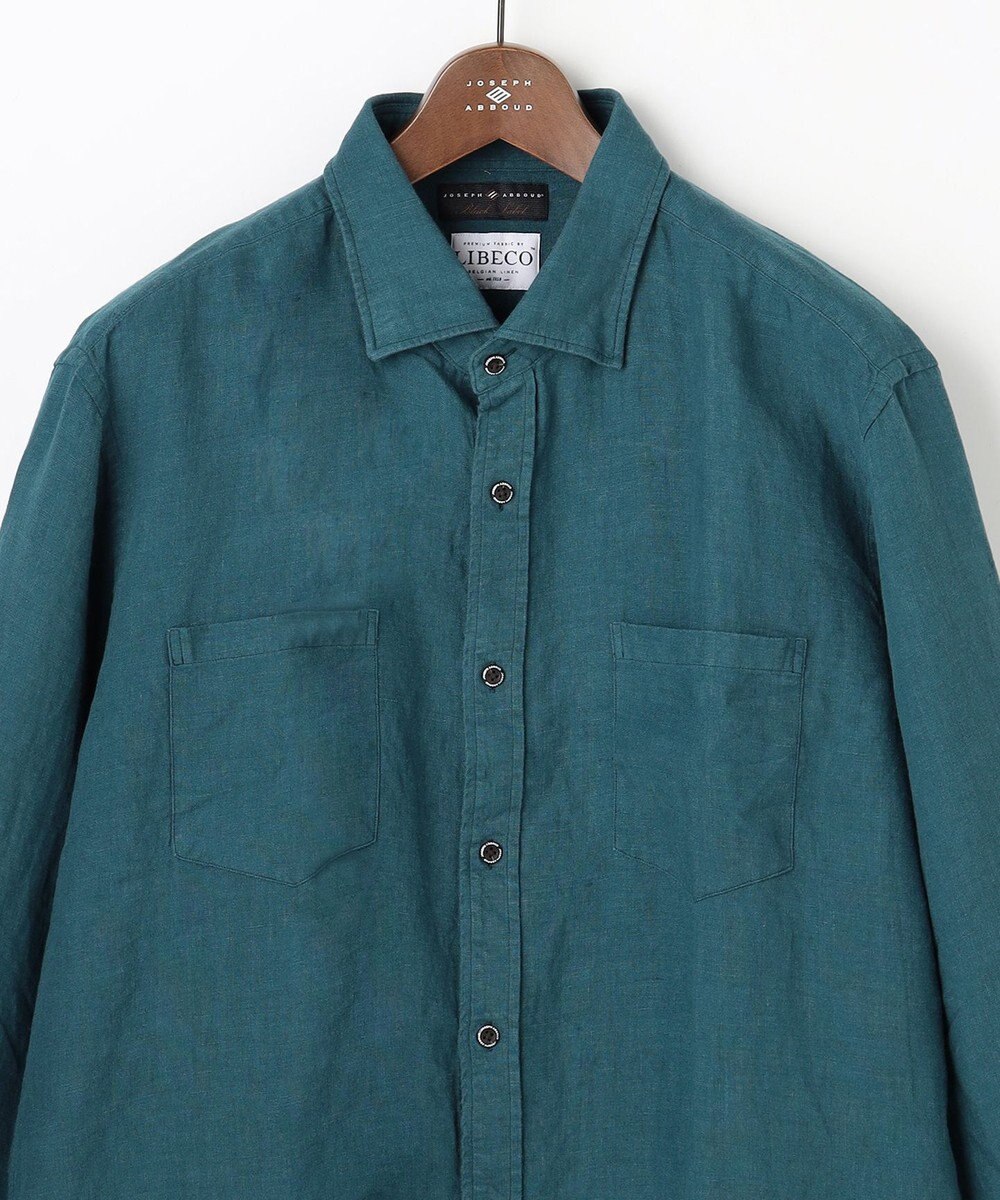 JOSEPH ABBOUD 【清涼感/ベルキーリネン】トロピカルリネン シャツ 