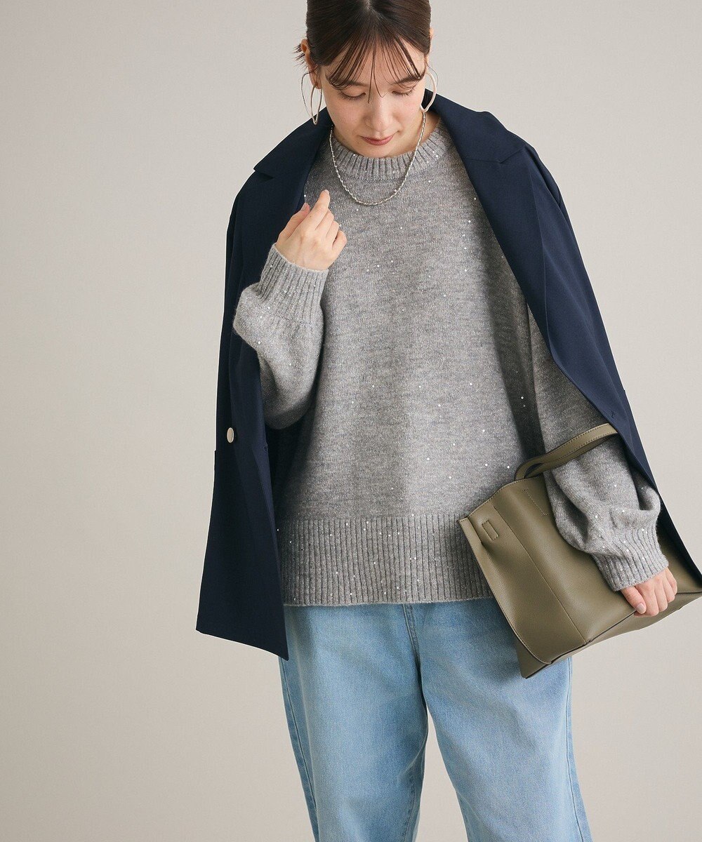 Green Parks スパンコールニットプルオーバー 