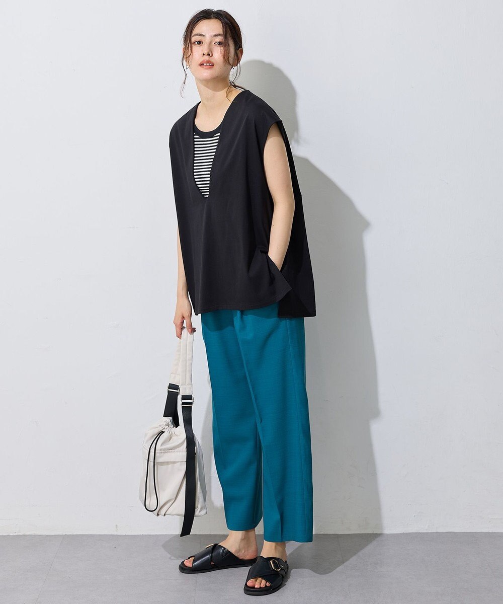 ANY L 【洗濯機可/接触冷感/UVカット】Ｖネックチュニック 