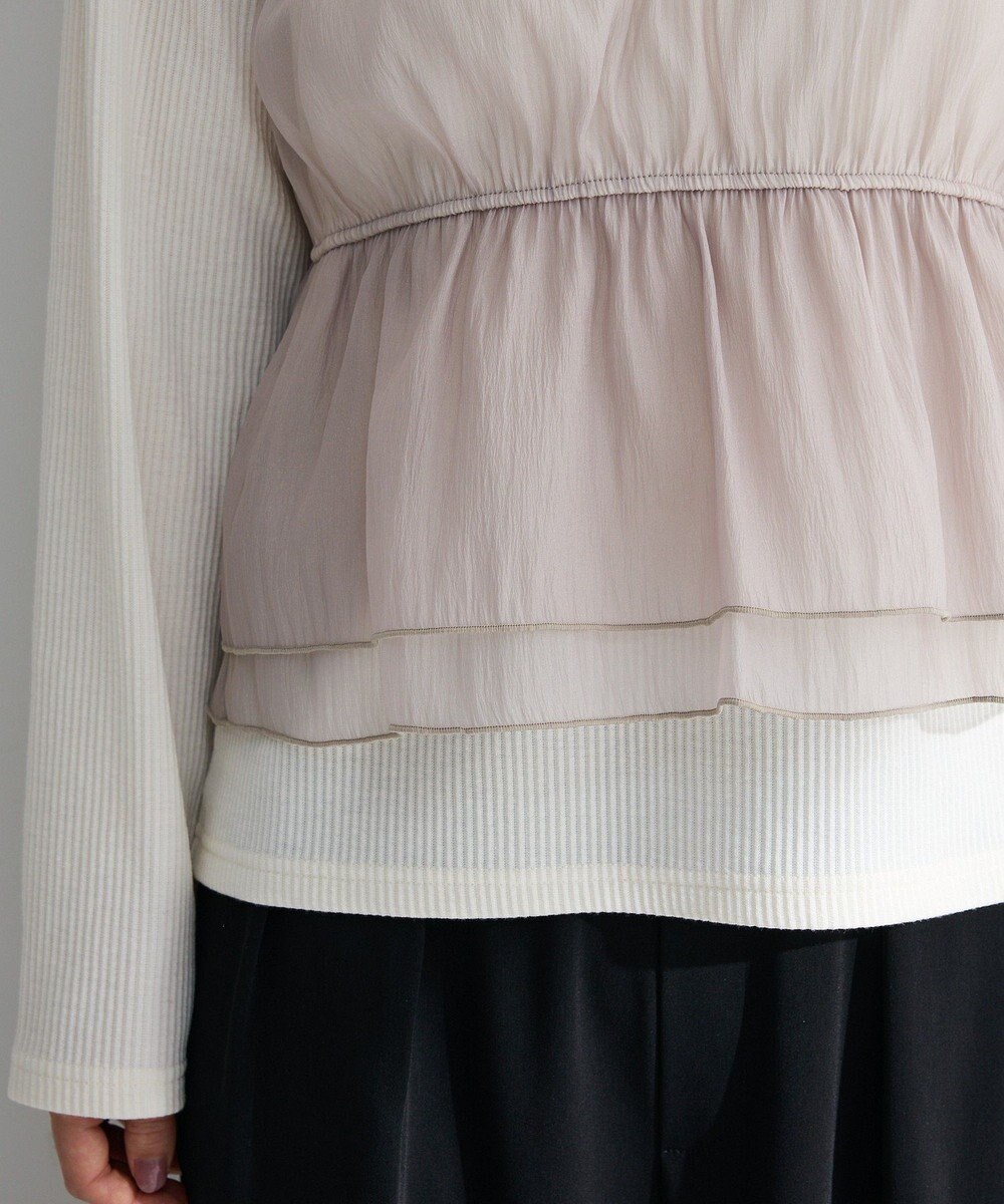 Green Parks オーガンジービスチェドッキングプルオーバー 