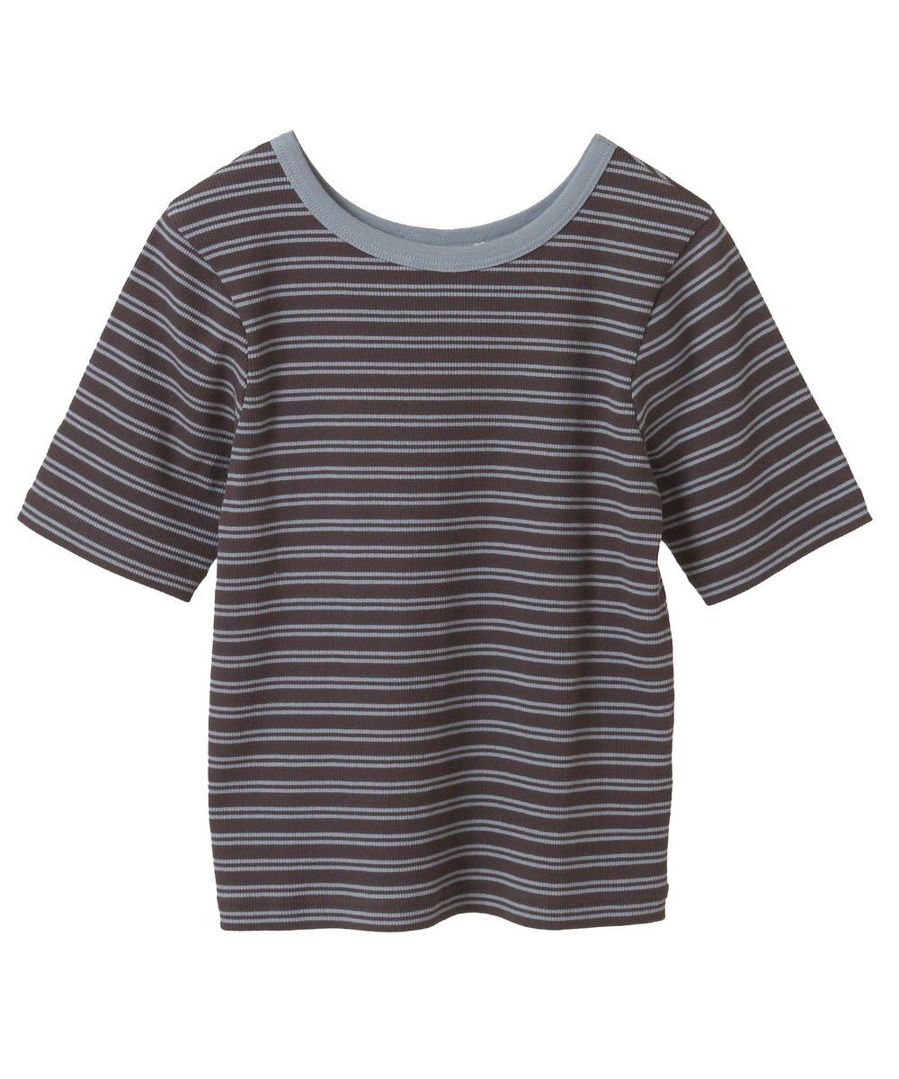 AMERICAN HOLIC リブ　５分袖トップス 