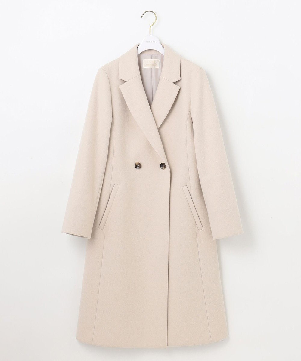 ANY SIS L ウールライクレディ チェスターコート 