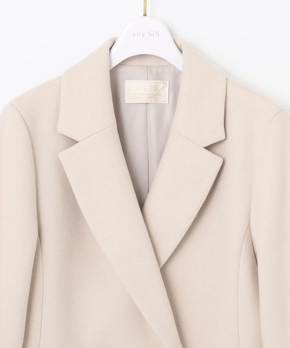 ANY SIS L ウールライクレディ チェスターコート 