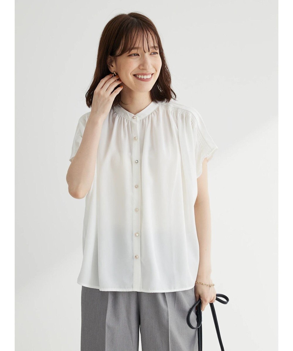 Green Parks ・ＥＬＥＮＣＡＲＥ　ＤＵＥ　イロイロ釦ドルマンブラウス 