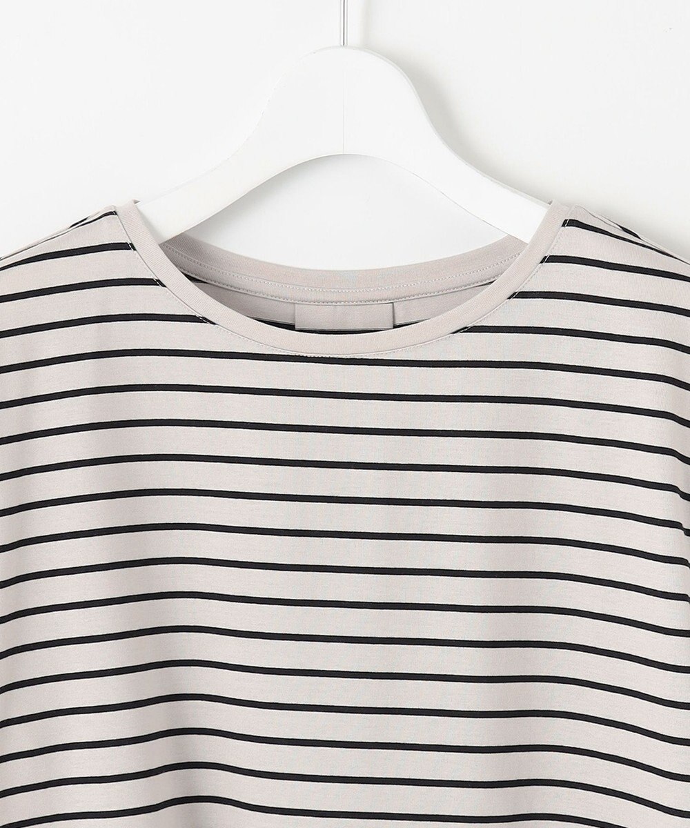 J.PRESS LADIES S 【洗える】パネルボーダー Tシャツ 