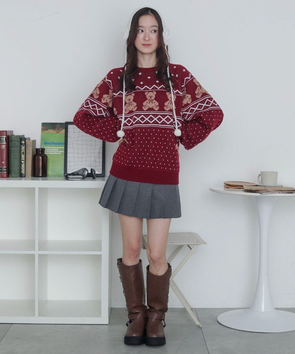 WEGO ノルディックベアニットプルーバー 