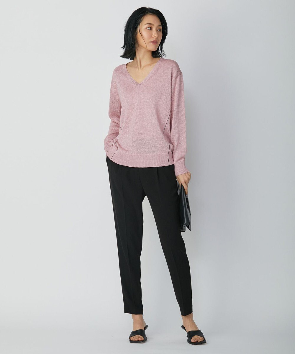 ICB 【人気のため新色追加・洗える】Naiaバックサテン テーパードパンツ 