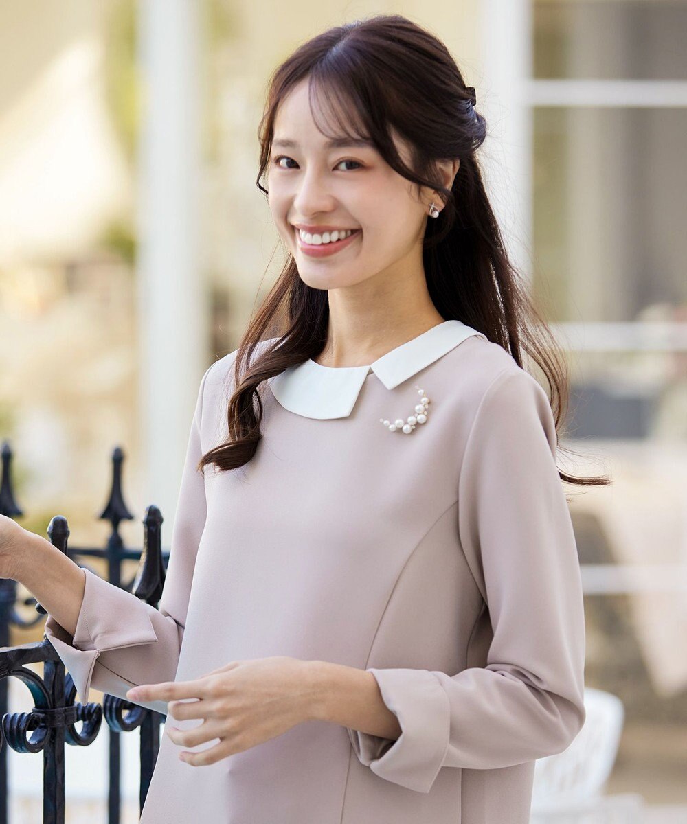 Tiaclasse フェイクパールムーンブローチ 