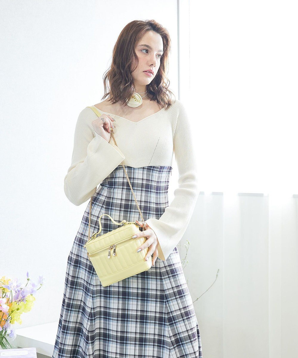 style code 【MERCURYDUO/マーキュリーデュオ】ストライプキルティング　バニティミニショルダーバッグ 