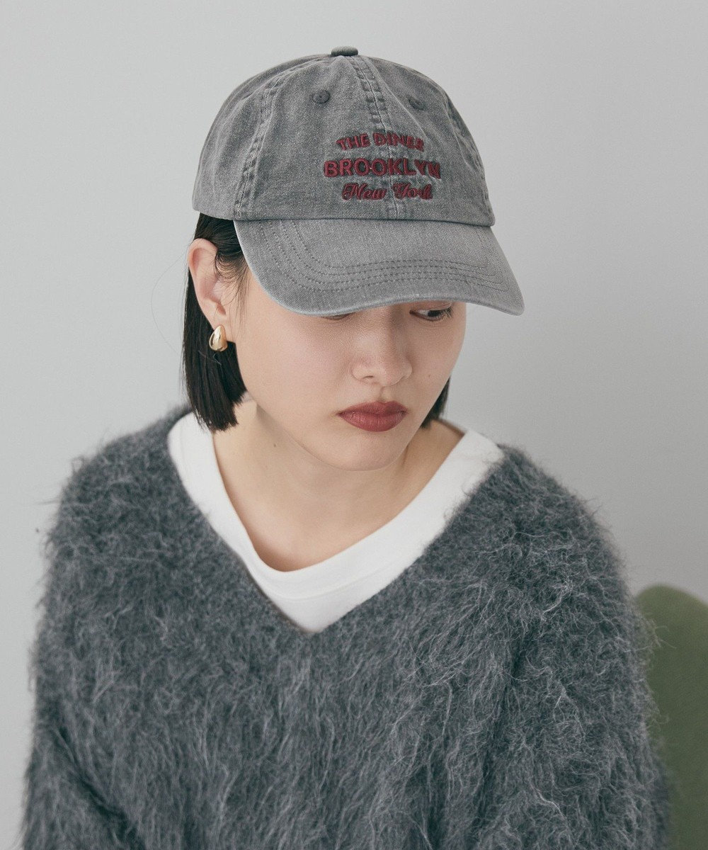 AMERICAN HOLIC 刺繍ロゴピグメントキャップ 