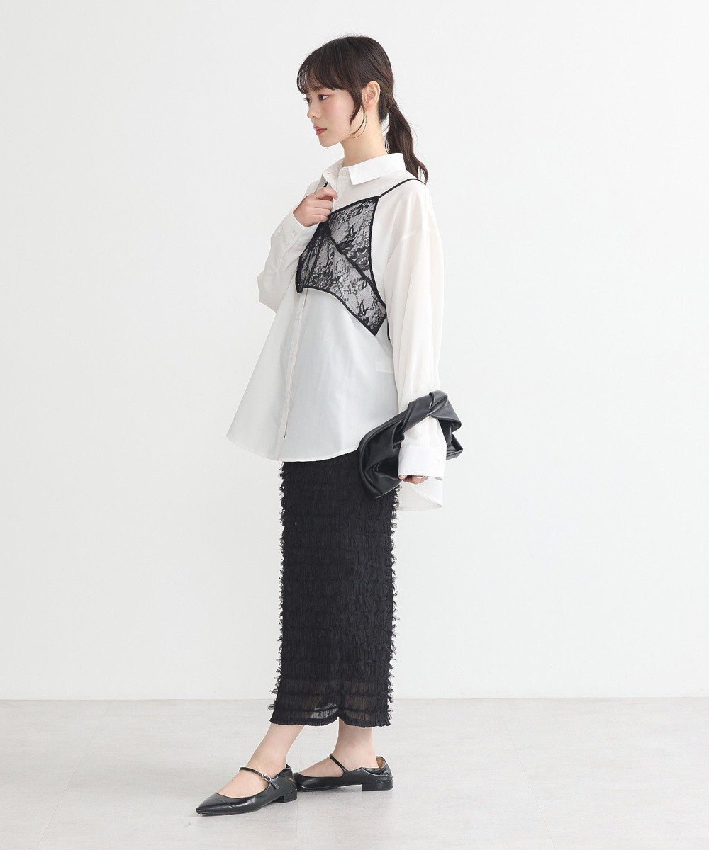 earth music&ecology ＳＥＴ２点レースビスチェ＋シャツ 