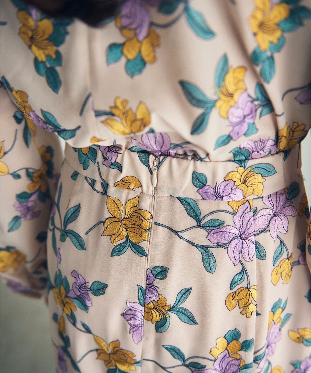 GRACE CONTINENTAL フラワー刺繍フレアスカート 