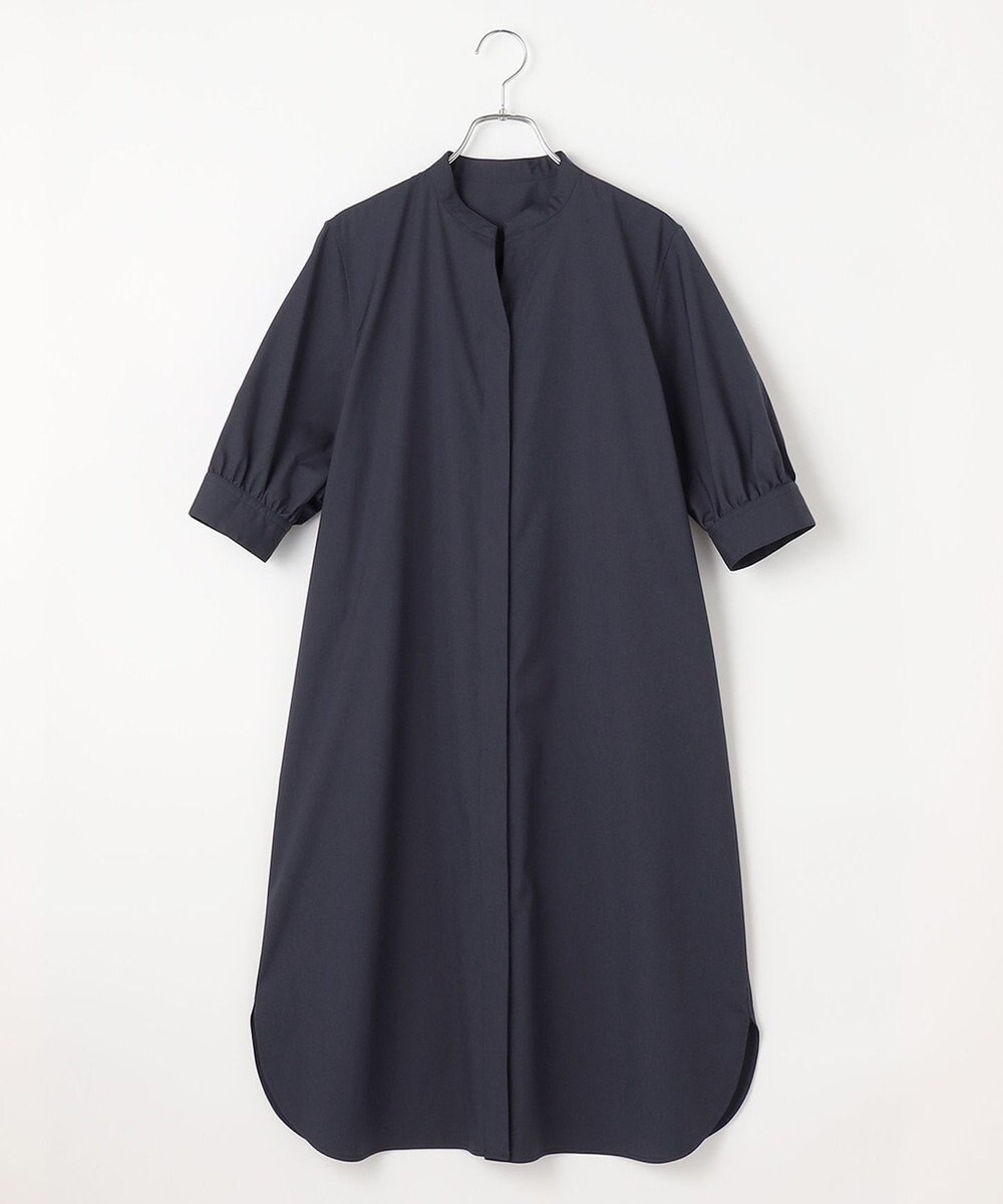 #Newans 【ANSWER for 骨格ストレート】バンドカラーシャツワンピース 