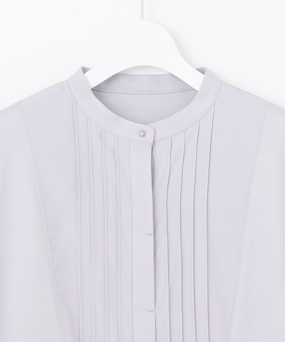 J.PRESS LADIES L シャツジャージー バンドカラー カットソー 