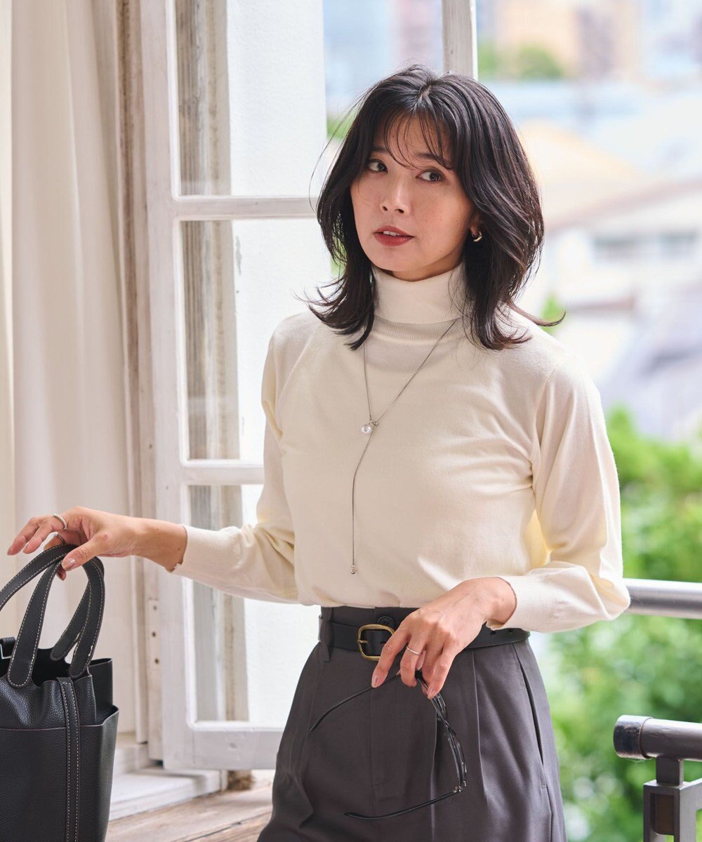 WEGO 【WEB限定/25年秋冬新作/洗濯OK/毛玉レス】タートルネックニット 