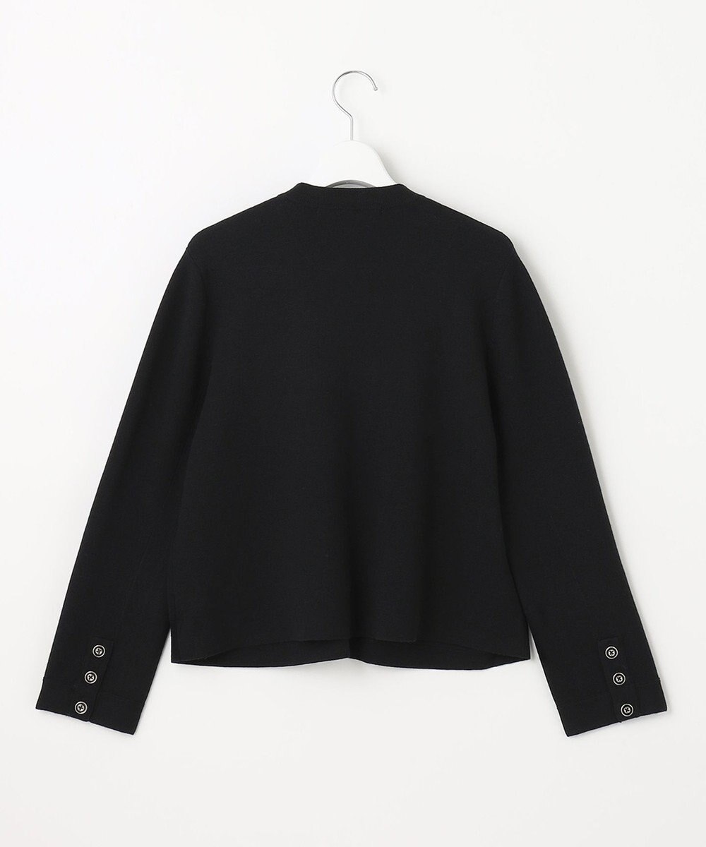 自由区 L ミラノリブ ニット ノーカラージャケット 