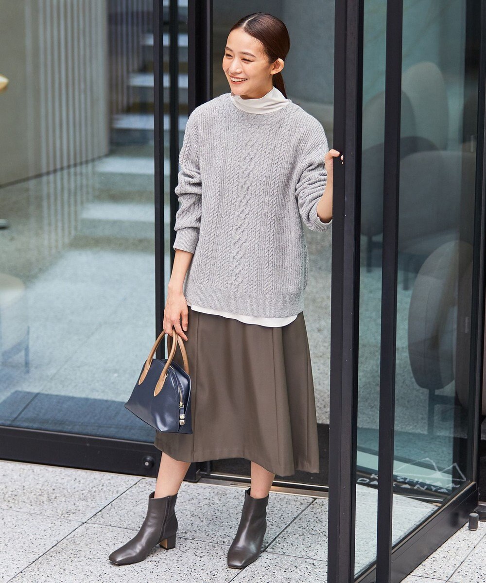 J.PRESS LADIES 【WEB限定・洗える】BARTOLOZZI ポリエステルレザーII スカート 