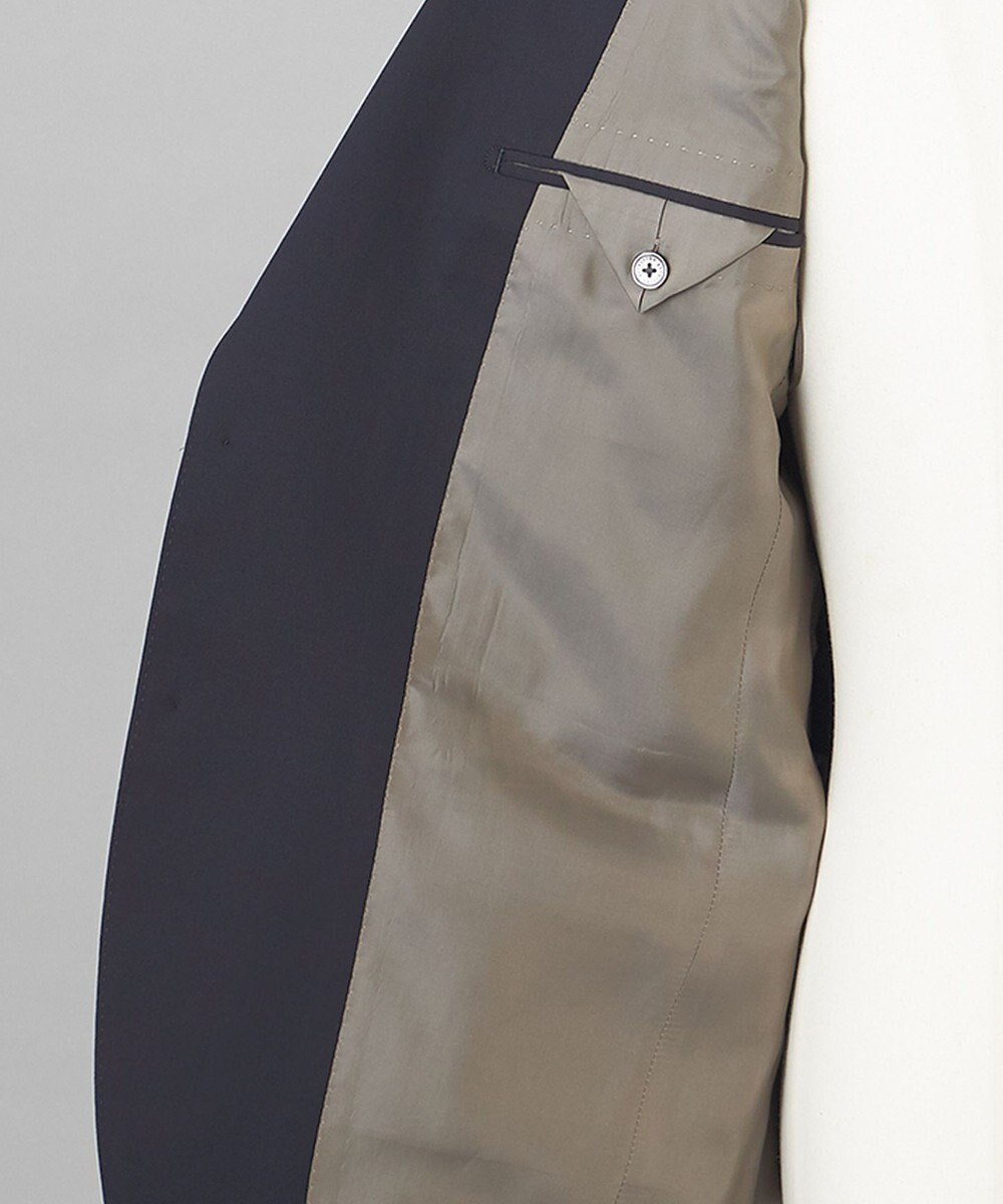 GOTAIRIKU オールシーズン対応【御幸毛織】WOOL×SOLOTEX ストレッチスーツ（ネイビー無地） 