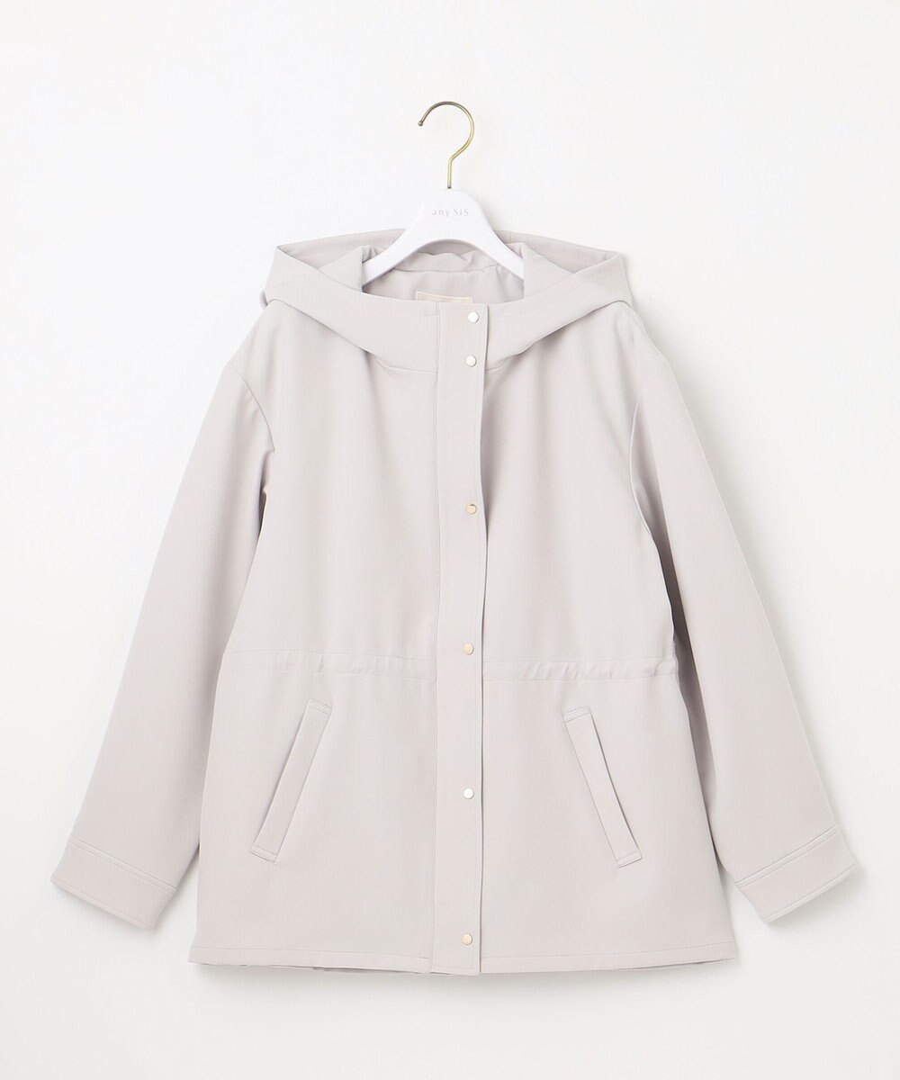 ANY SIS 【撥水・UVカット・洗える】フーデットハーフ コート 