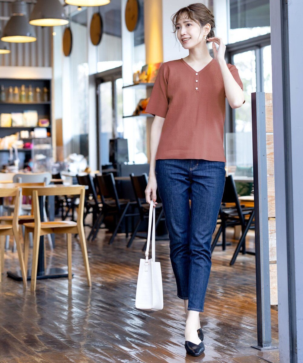 Tiaclasse 【洗える】ボタンニットトップス 