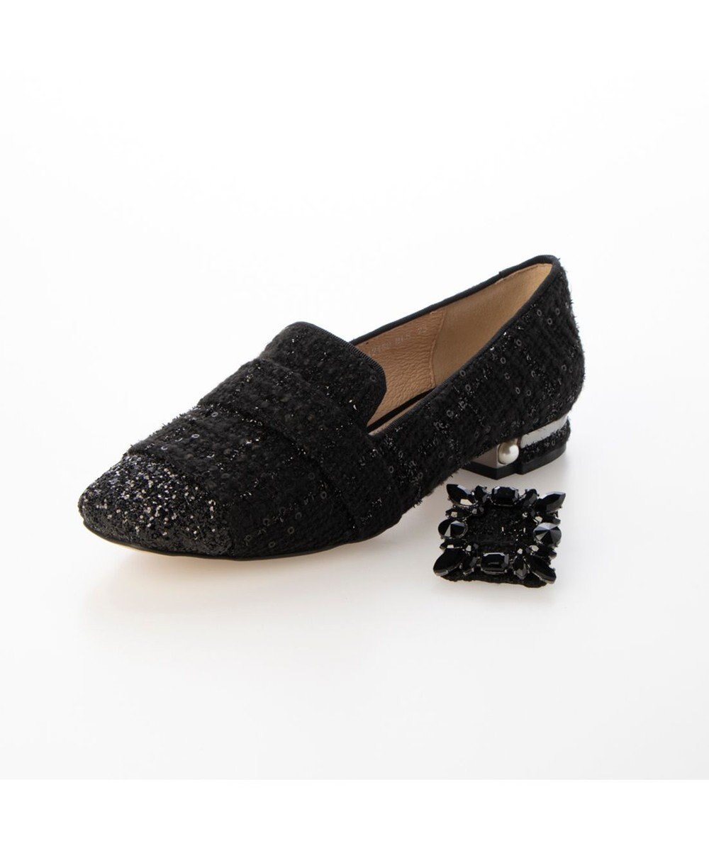 MODE ET JACOMO <MODE ET JACOMO>ビジューバックル付きオペラシューズ 