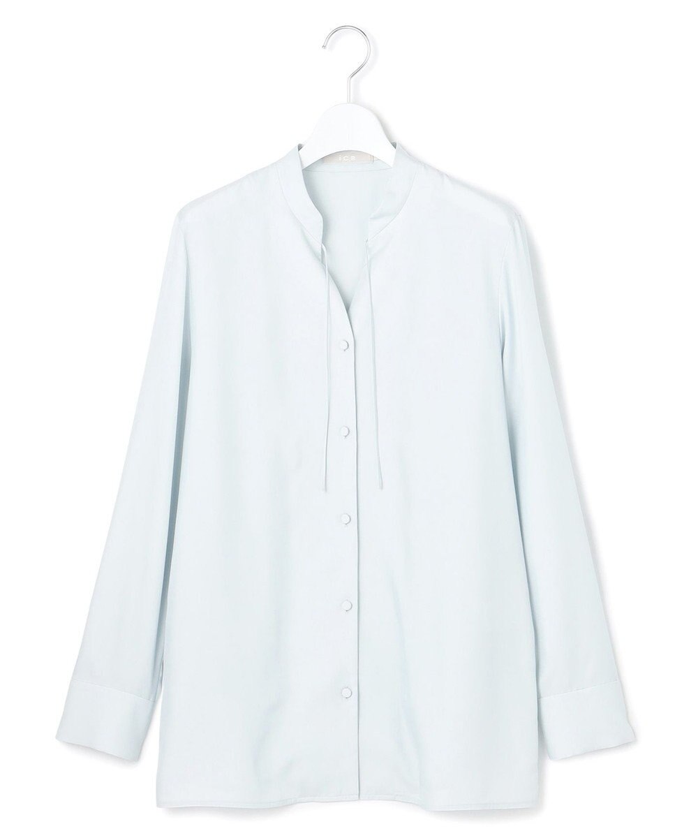 ICB L 【接触冷感・洗える】Cu/Peソフトツイル デザインブラウス 