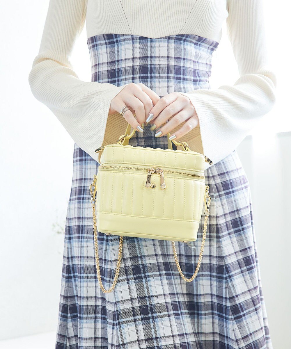 style code 【MERCURYDUO/マーキュリーデュオ】ストライプキルティング　バニティミニショルダーバッグ 