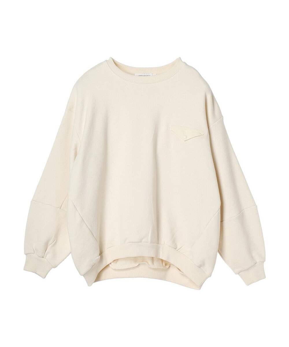 AMERICAN HOLIC ポケット付きバックドレープ裏毛プルオーバー 