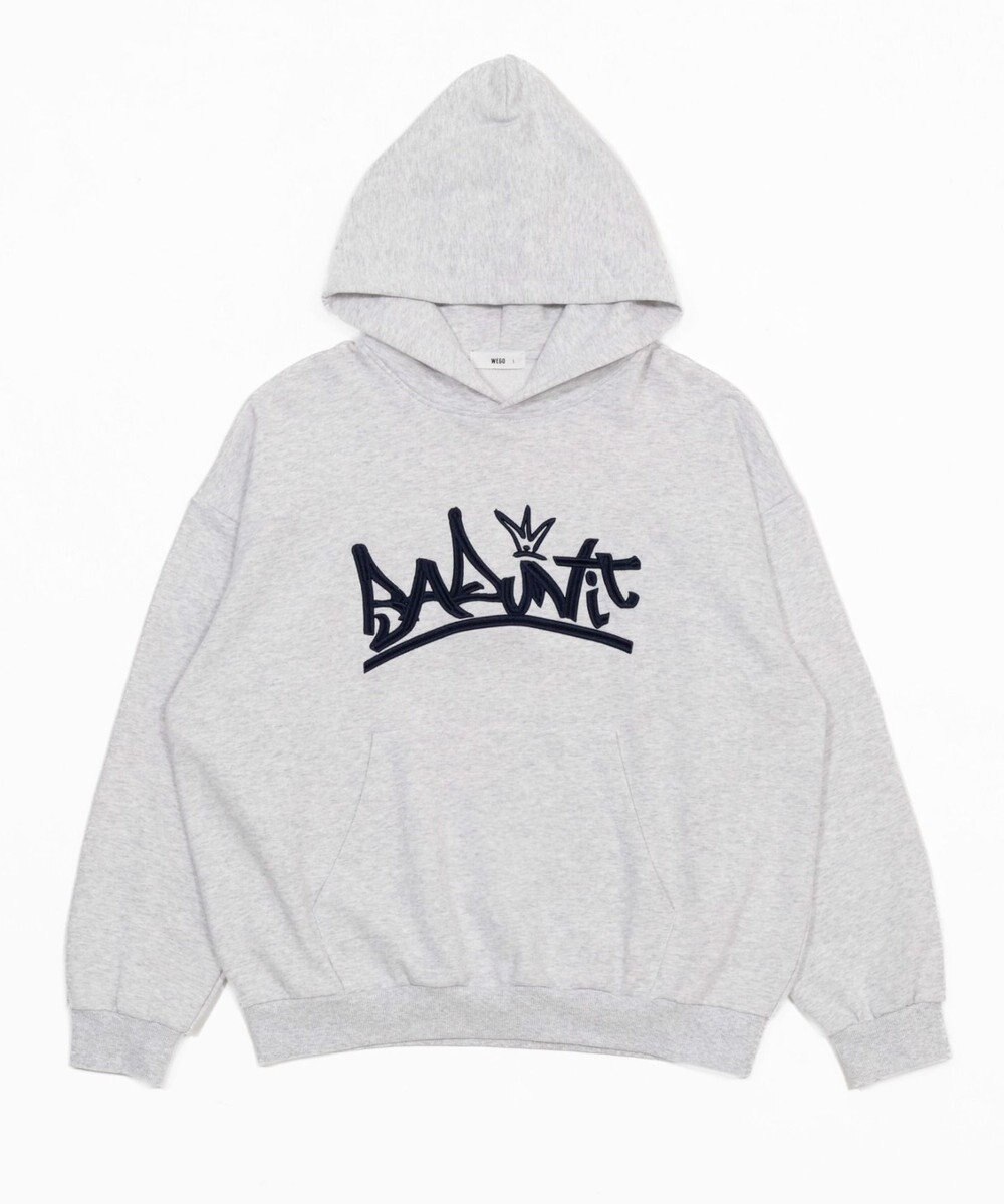 WEGO 【ユニセックス着用ITEM/SMLサイズ展開】グラフィックロゴプルパーカー 