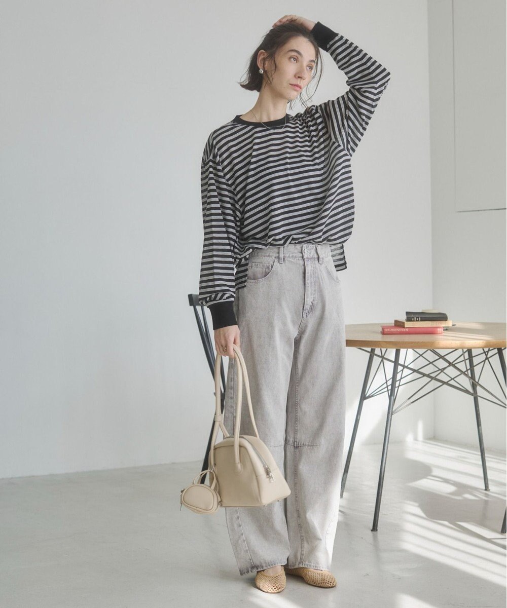 WEGO 【ANGIE VINTAGE】バレルレッグデニムパンツ 