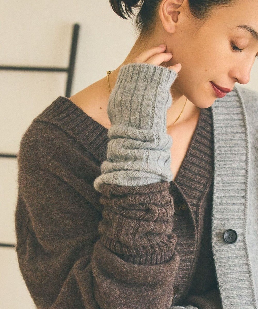 TOQUE 〈大草直子さんアドバイザー〉ベビーアルパカ×ウール縮絨ニットアームウォーマー 